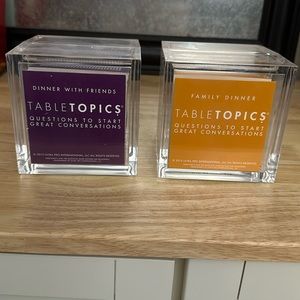 Set of two table topics games
